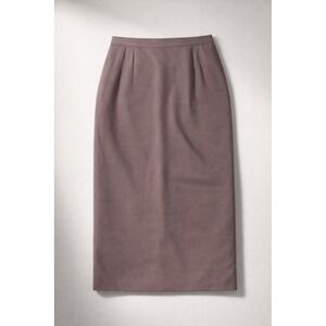 Vintage 60's 70's Liz Baker Pleated Midi Pencil Skirt Minimalist Dark Academia